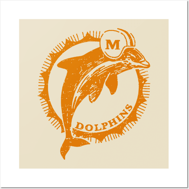 Vintage Miami Dolphins Wall Art by onimod